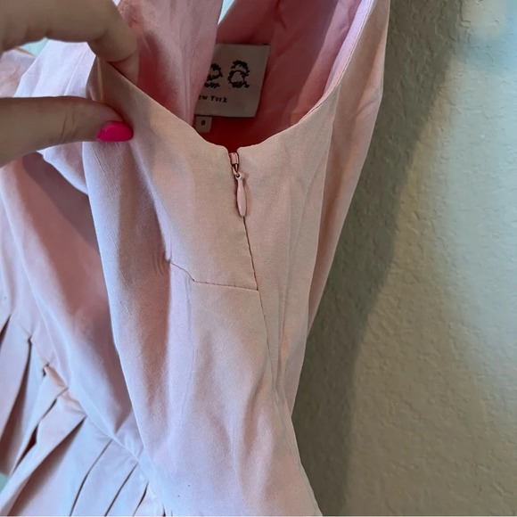 Sea Asymmetric Pleated One-shoulder Bow Top - Picture 6 of 8